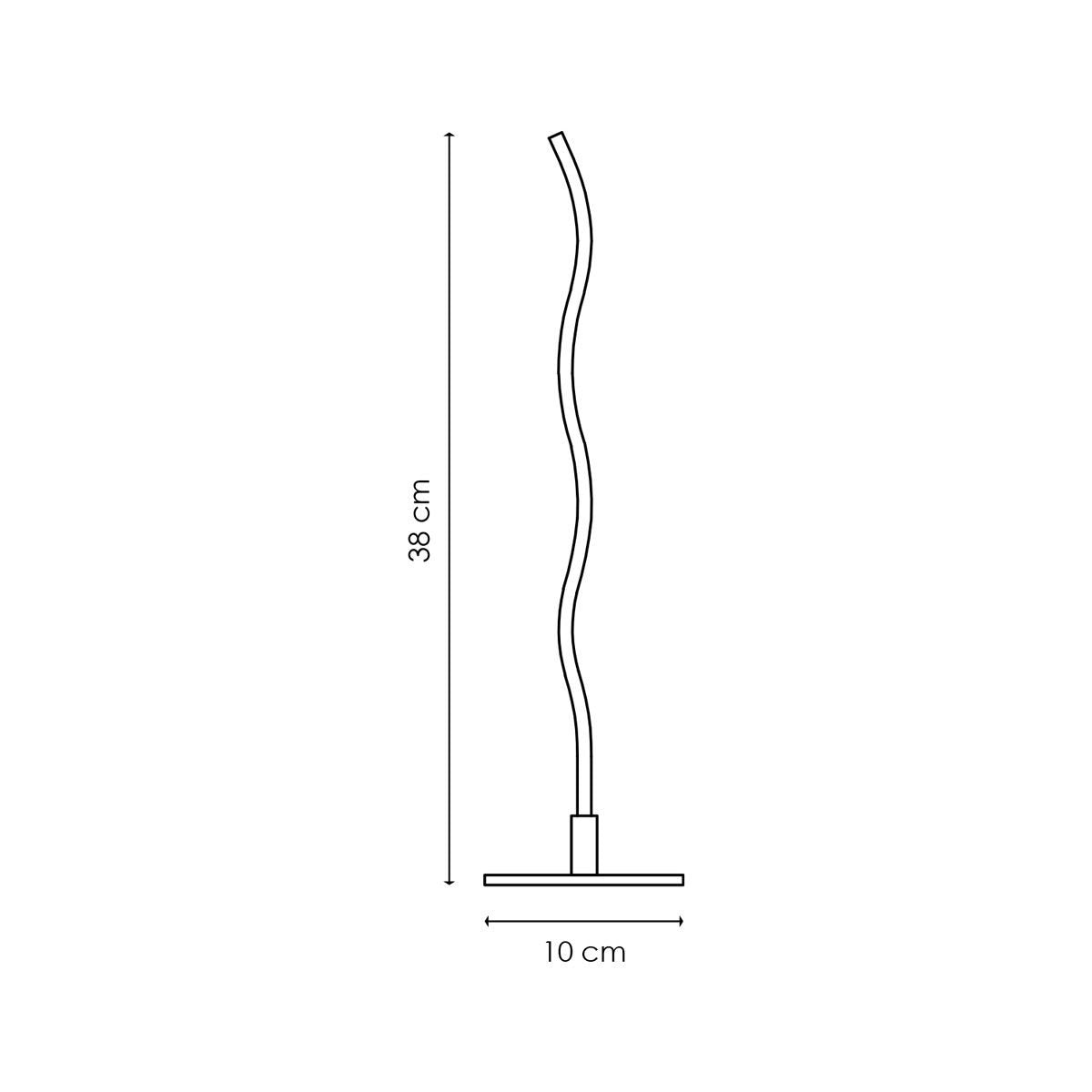 tafellamp Led Base - Wit - 10x10x38cm - Aluminium