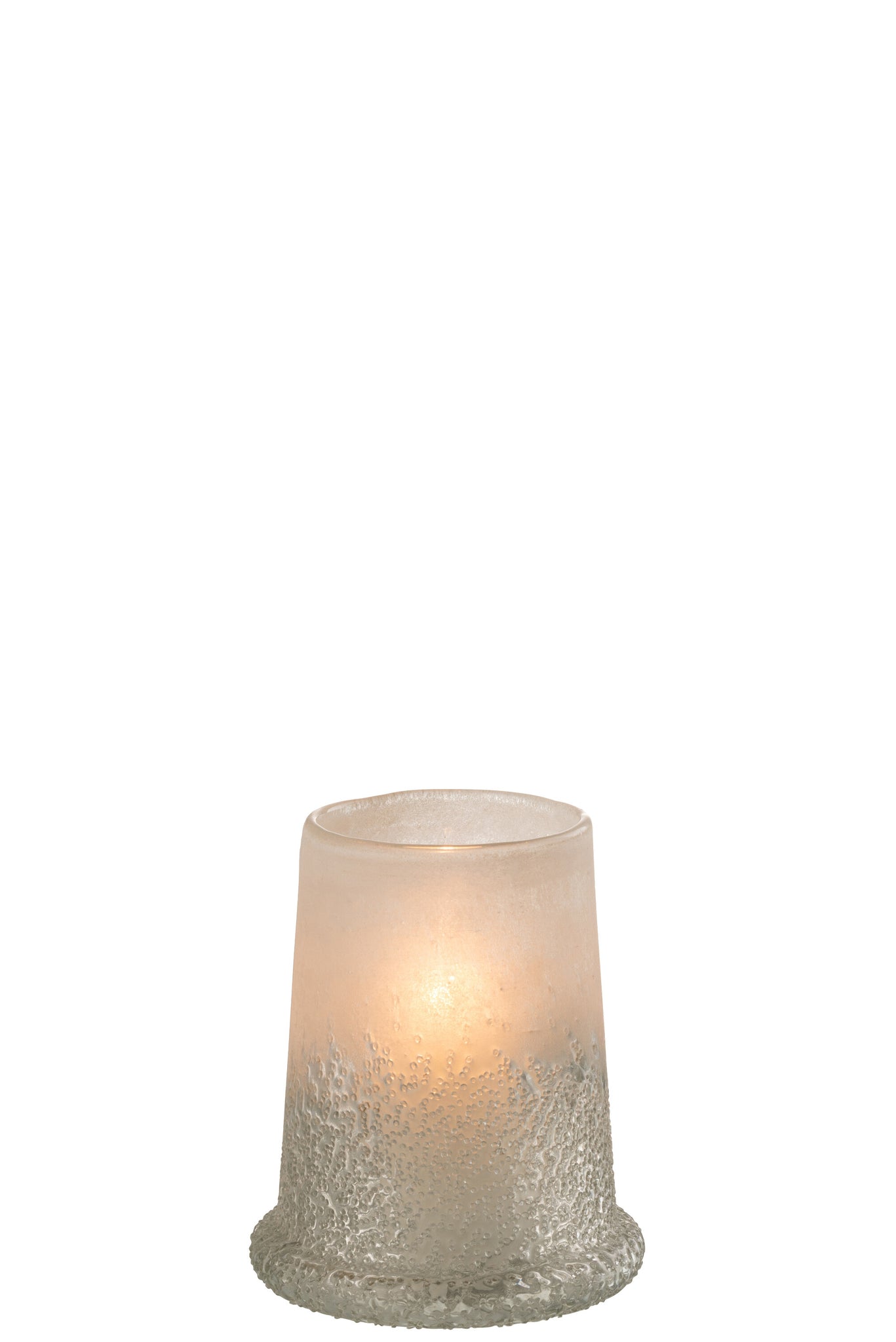 J-Line lantaarn Suiker Glas Wit Medium