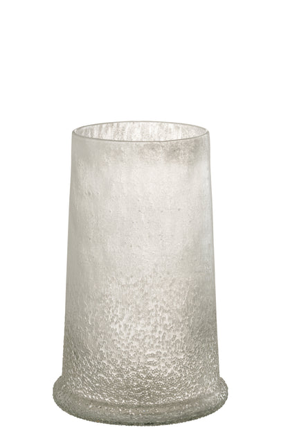 J-Line lantaarn Suiker Glas Wit Groot