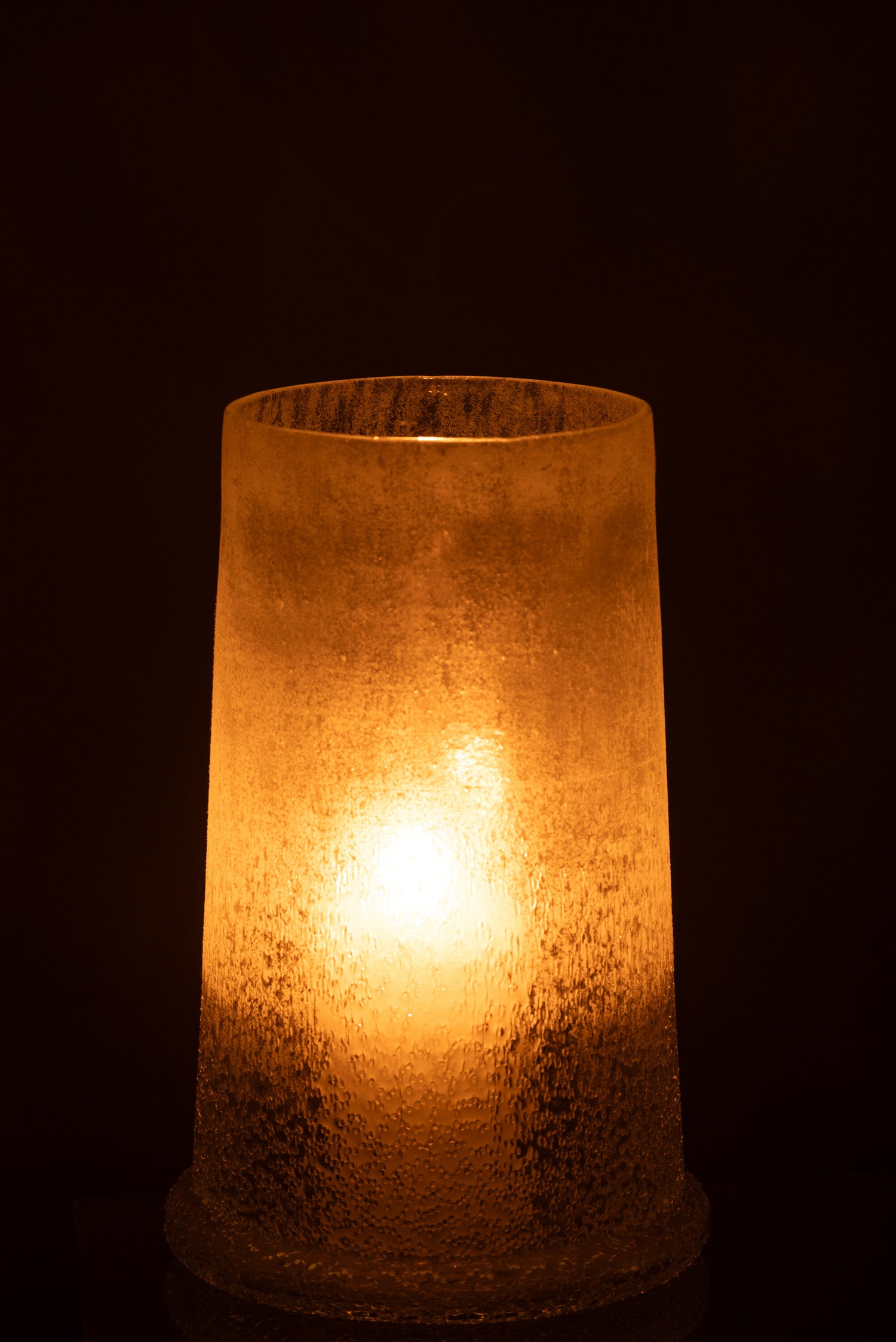 J-Line lantaarn Suiker Glas Wit Groot