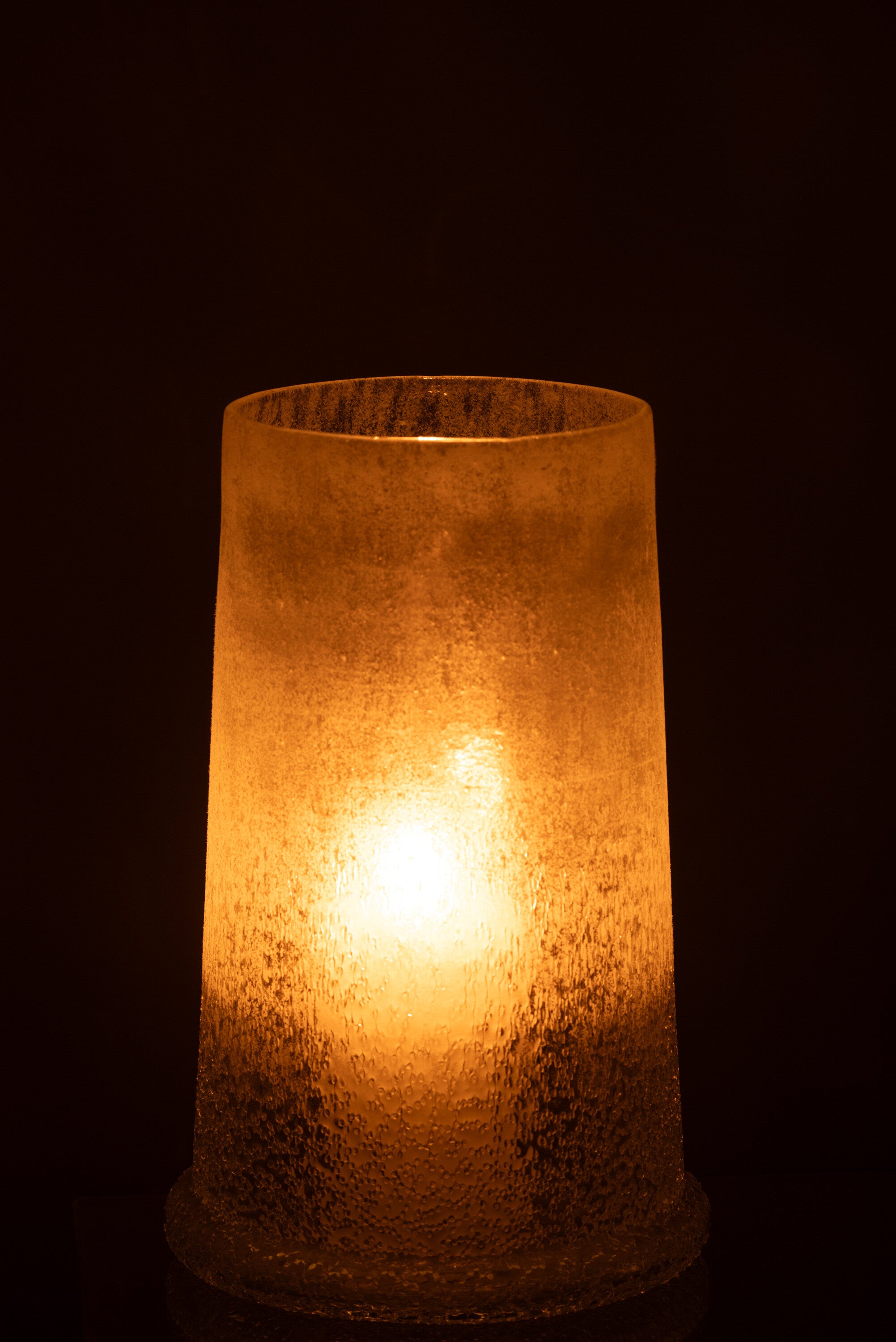 J-Line lantaarn Suiker Glas Wit Groot