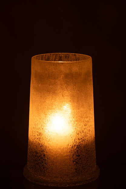 J-Line lantaarn Suiker Glas Wit Groot