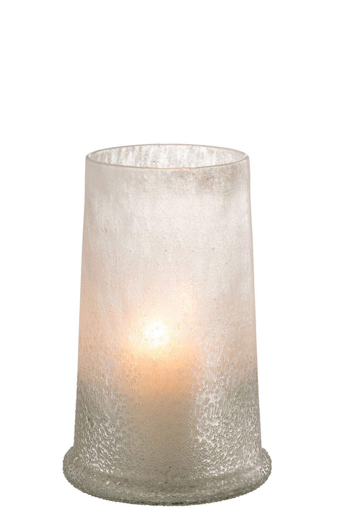 J-Line lantaarn Suiker Glas Wit Groot