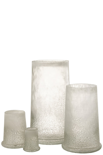 J-Line lantaarn Suiker Glas Wit Extra Large