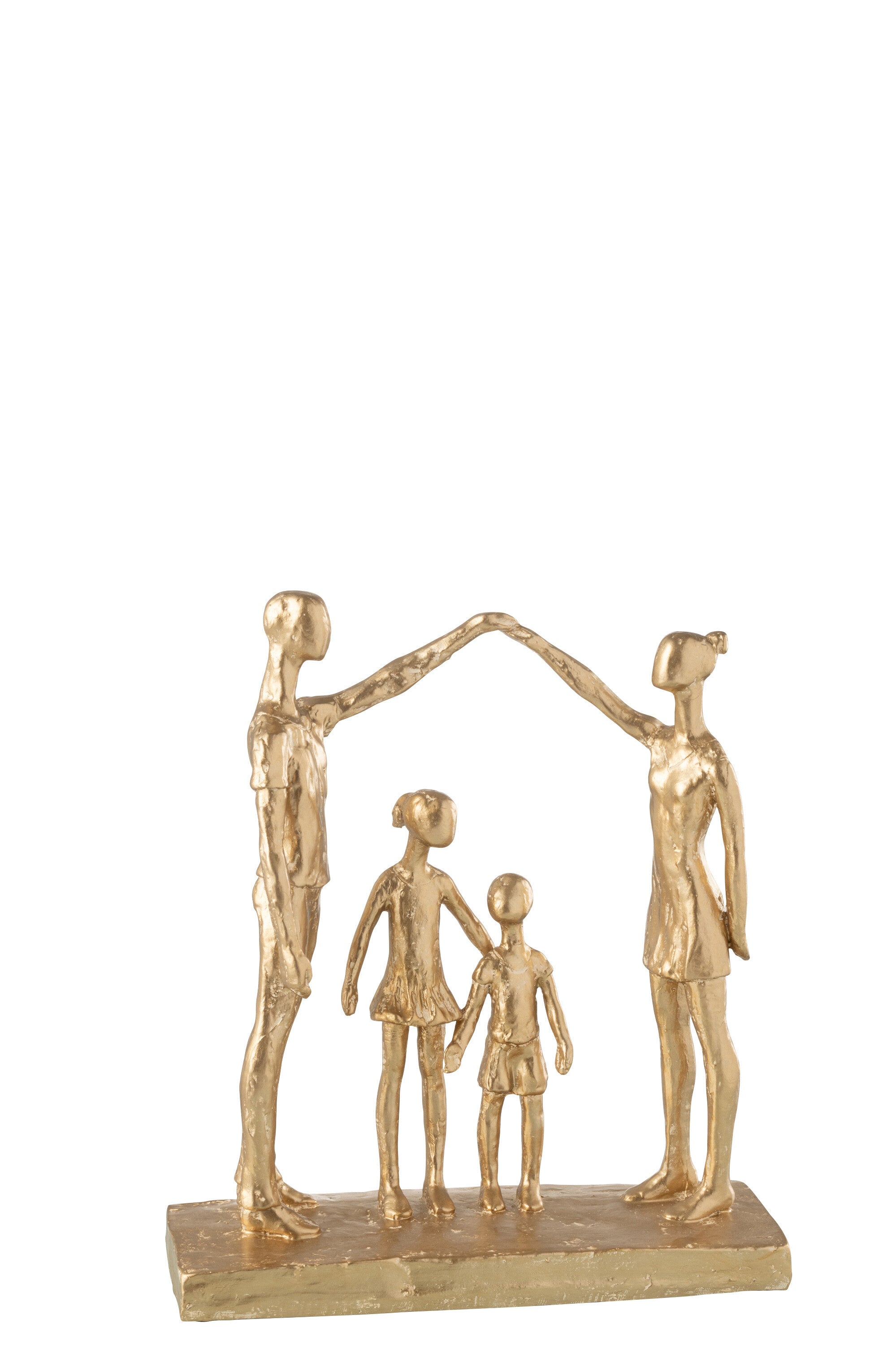 Familie die speelt met hars goud