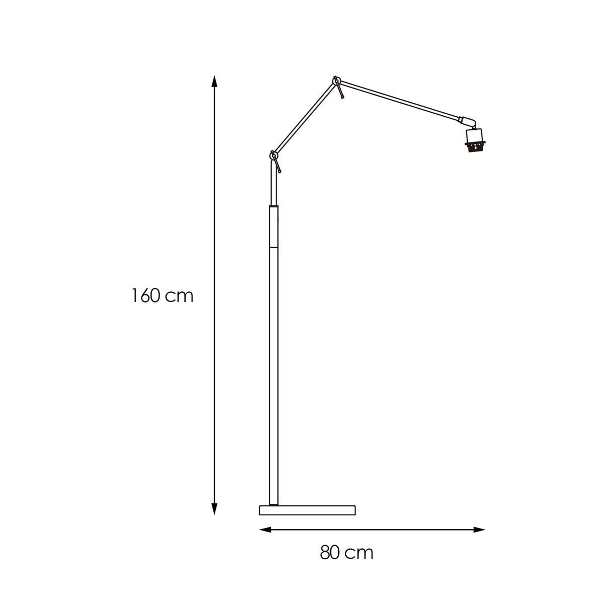 vloerlamp voet Shift 80/35/160 - Geborsteld staal