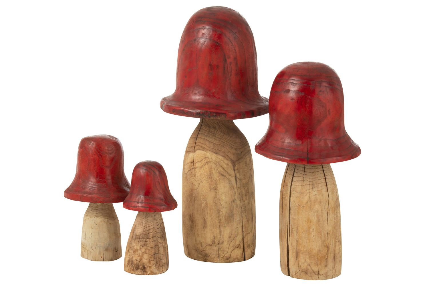 Paddenstoel Bel Top Rood/Natuurlijk Extra Groot