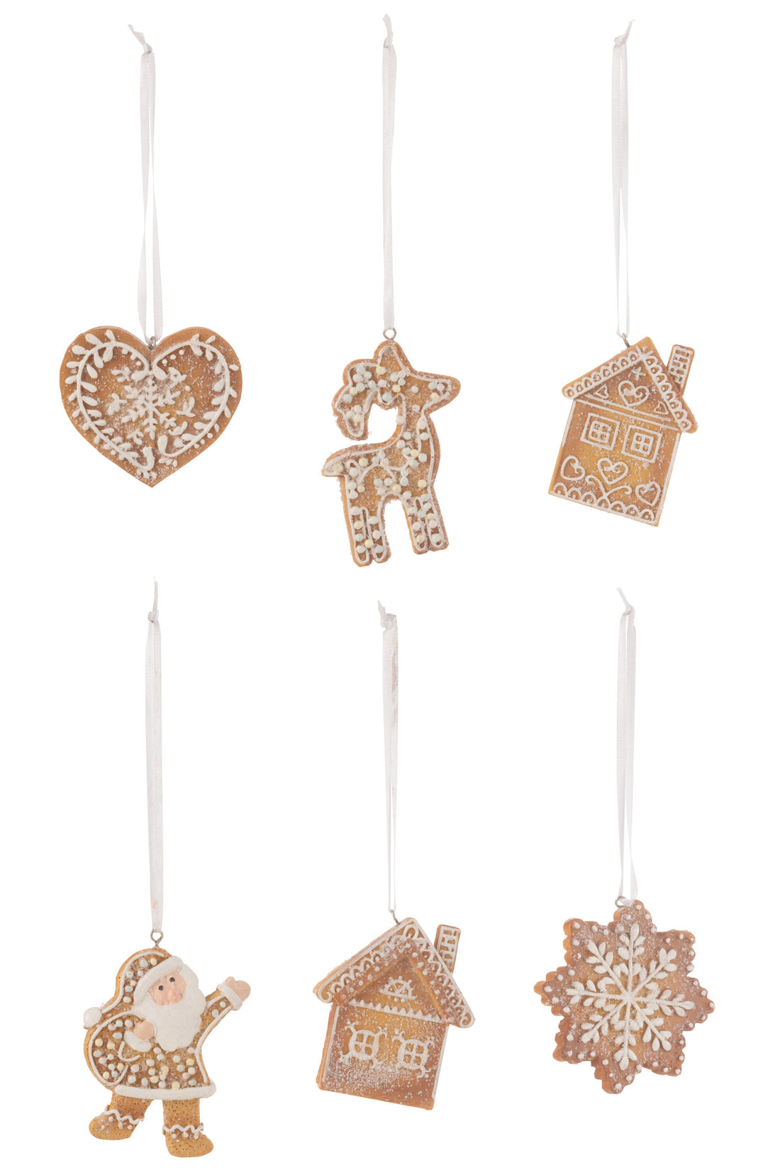 Hanger Peperkoekhars Bruin/Wit Assortiment Van 6