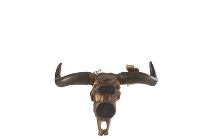 Schedel Os Vlinder Hars Bruin/Goud Klein