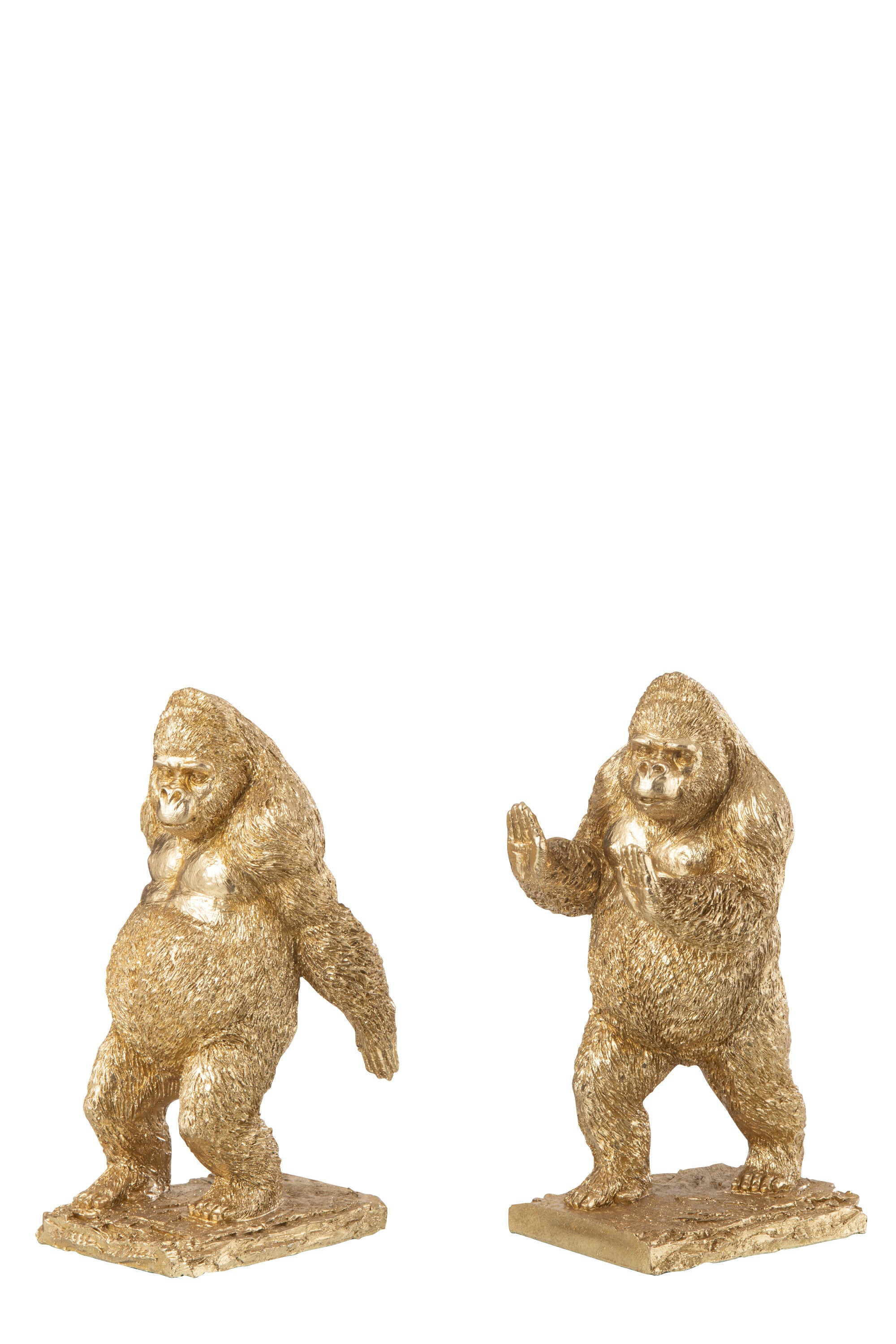Set van 2 Boeksteun Gorilla Hars Goud