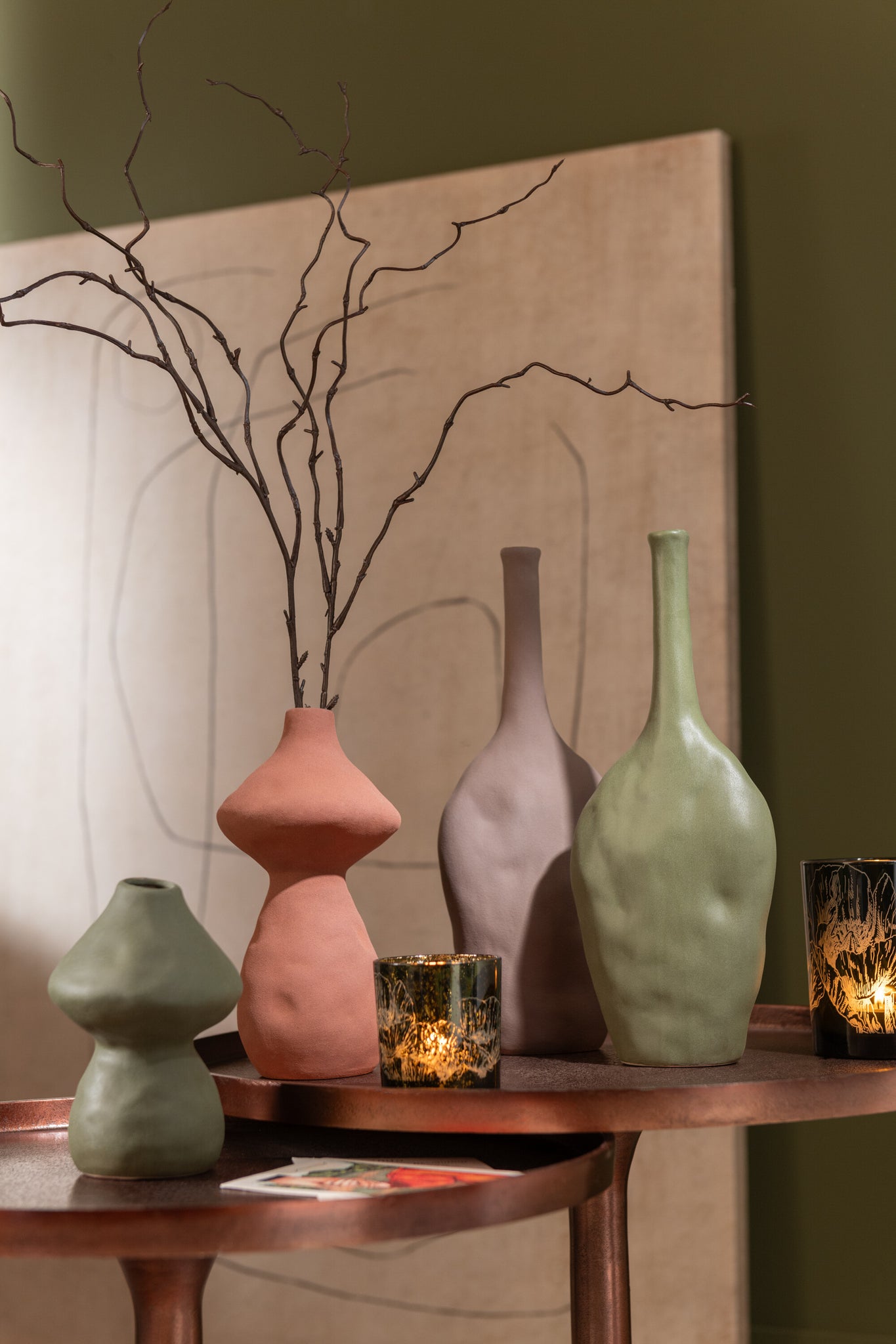 Vaas Paddenstoel Porselein Mix Klein Assortiment Van 3
