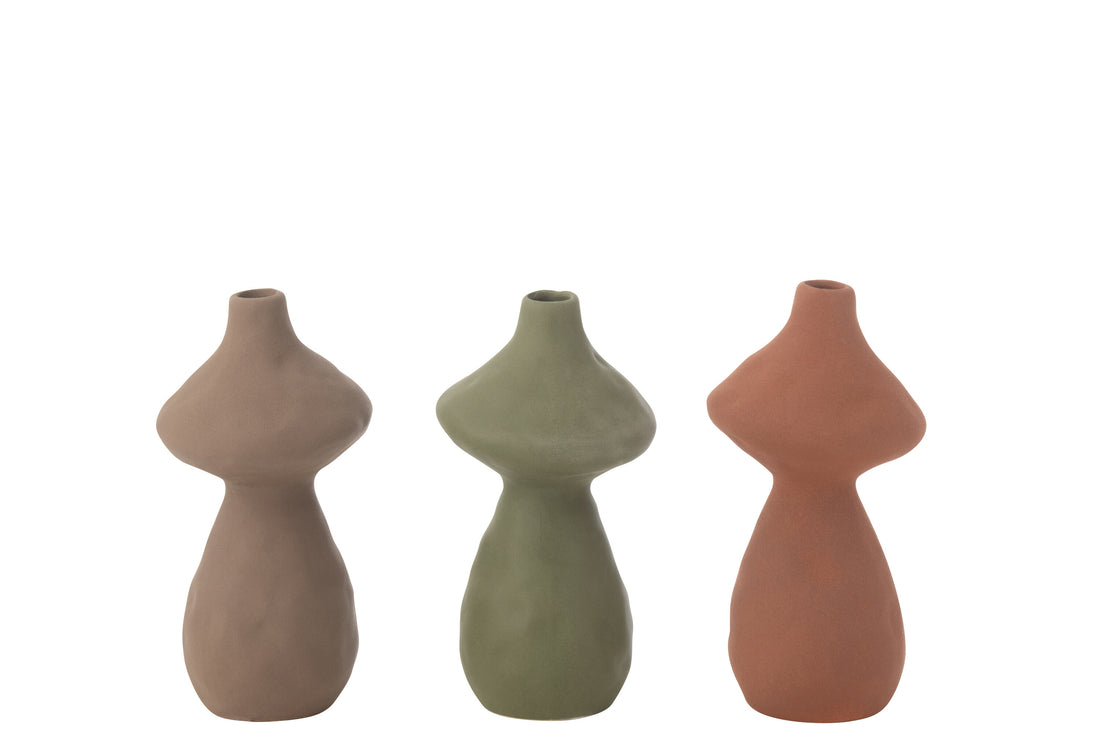 Vaas Paddenstoel Porselein Mix Groot Assortiment Van 3