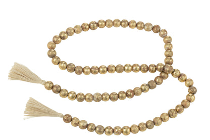 Garland Kralen Kwastje Mangohout Natuurlijk/Goud