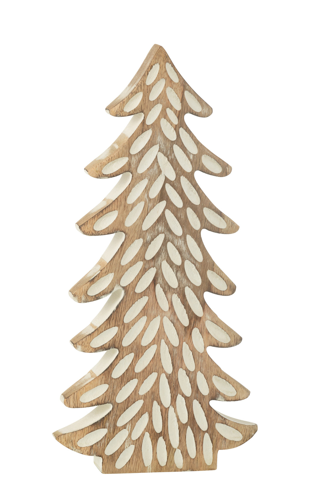 Boom gesneden mangohout wit/natuurlijk groot