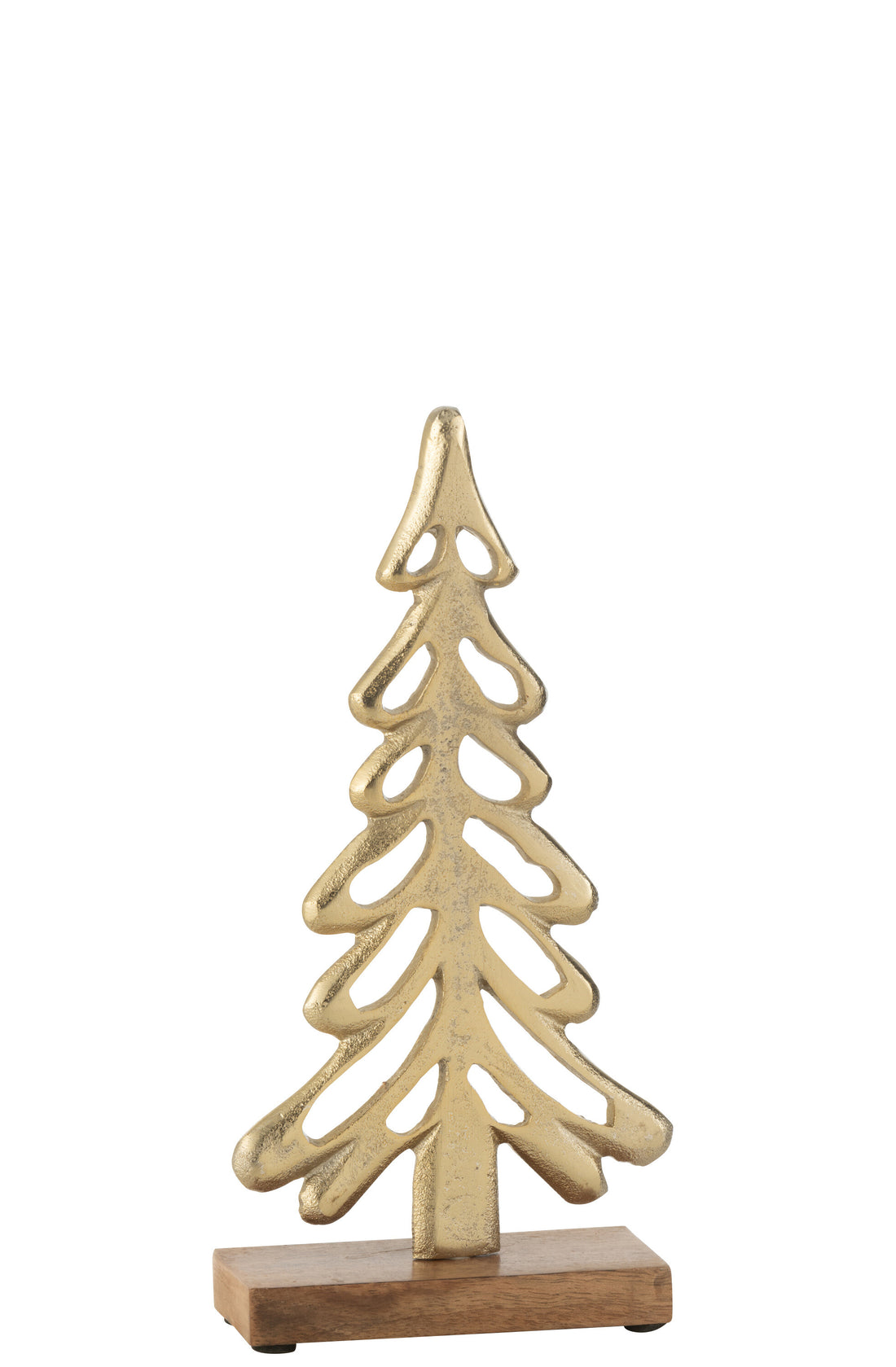 Boom op Voet Aluminium/Hout Goud Groot