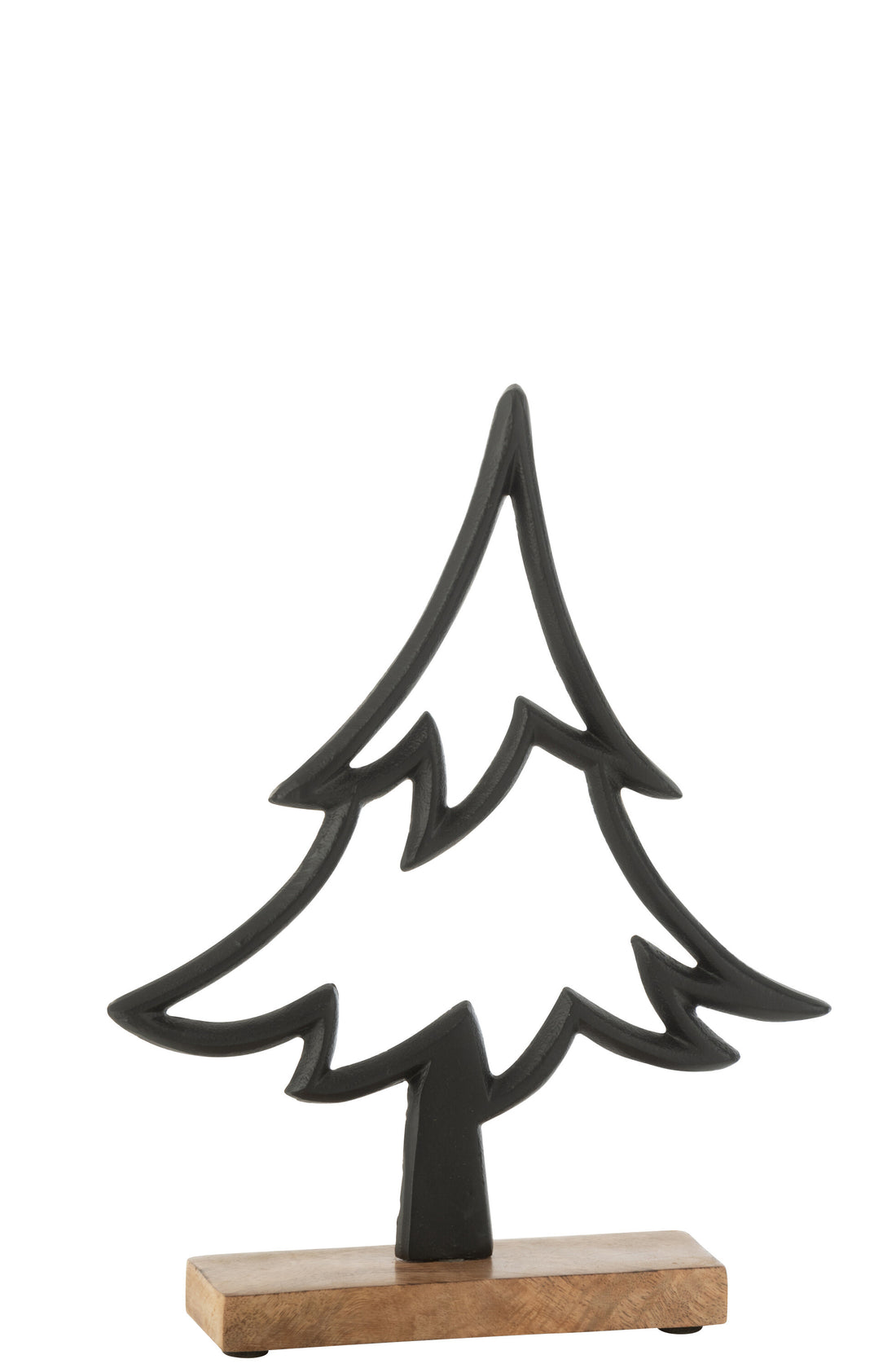Dennenboom op voet Aluminium/Hout Zwart Groot