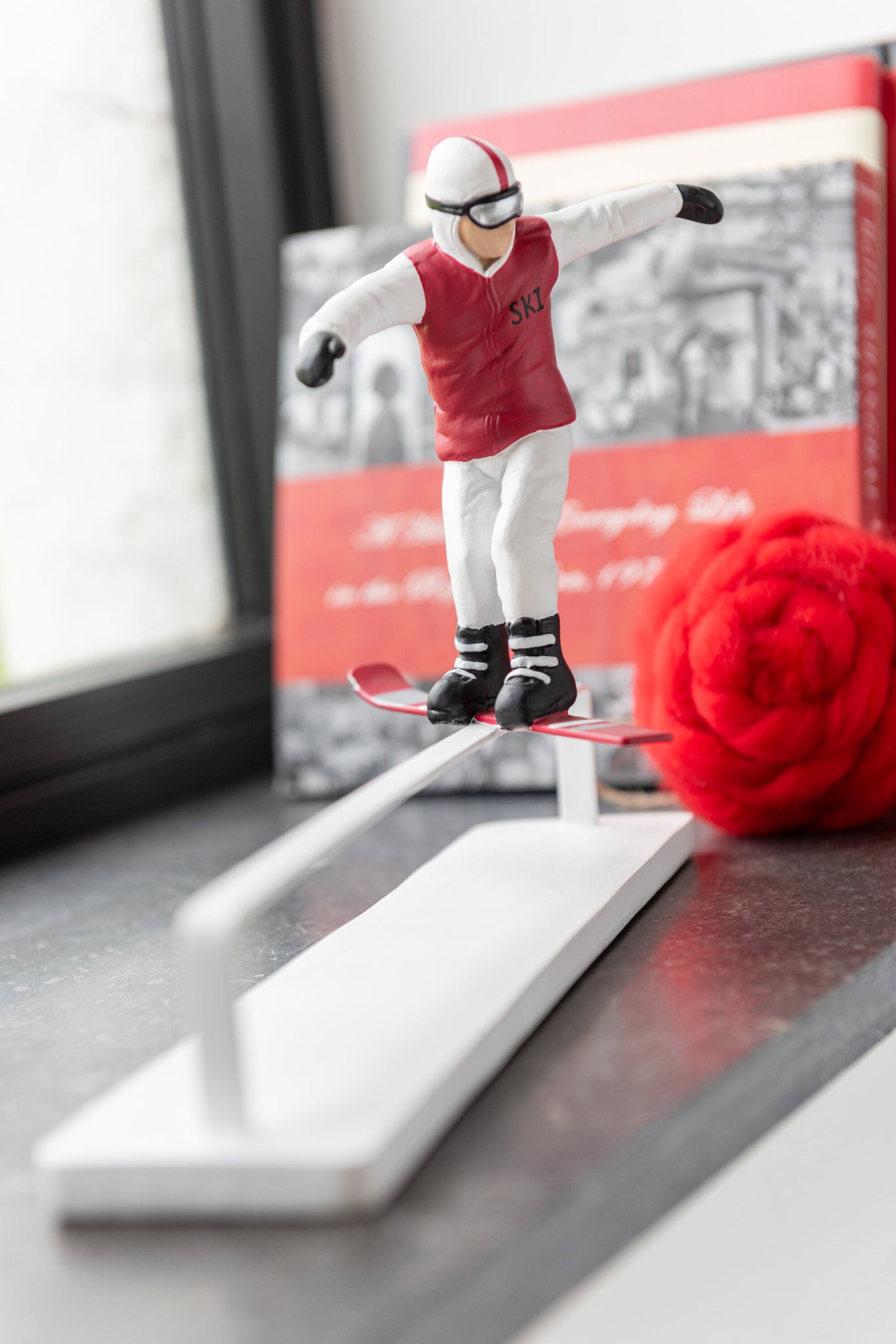 Snowboarder Obstakel Hars Rood/Wit