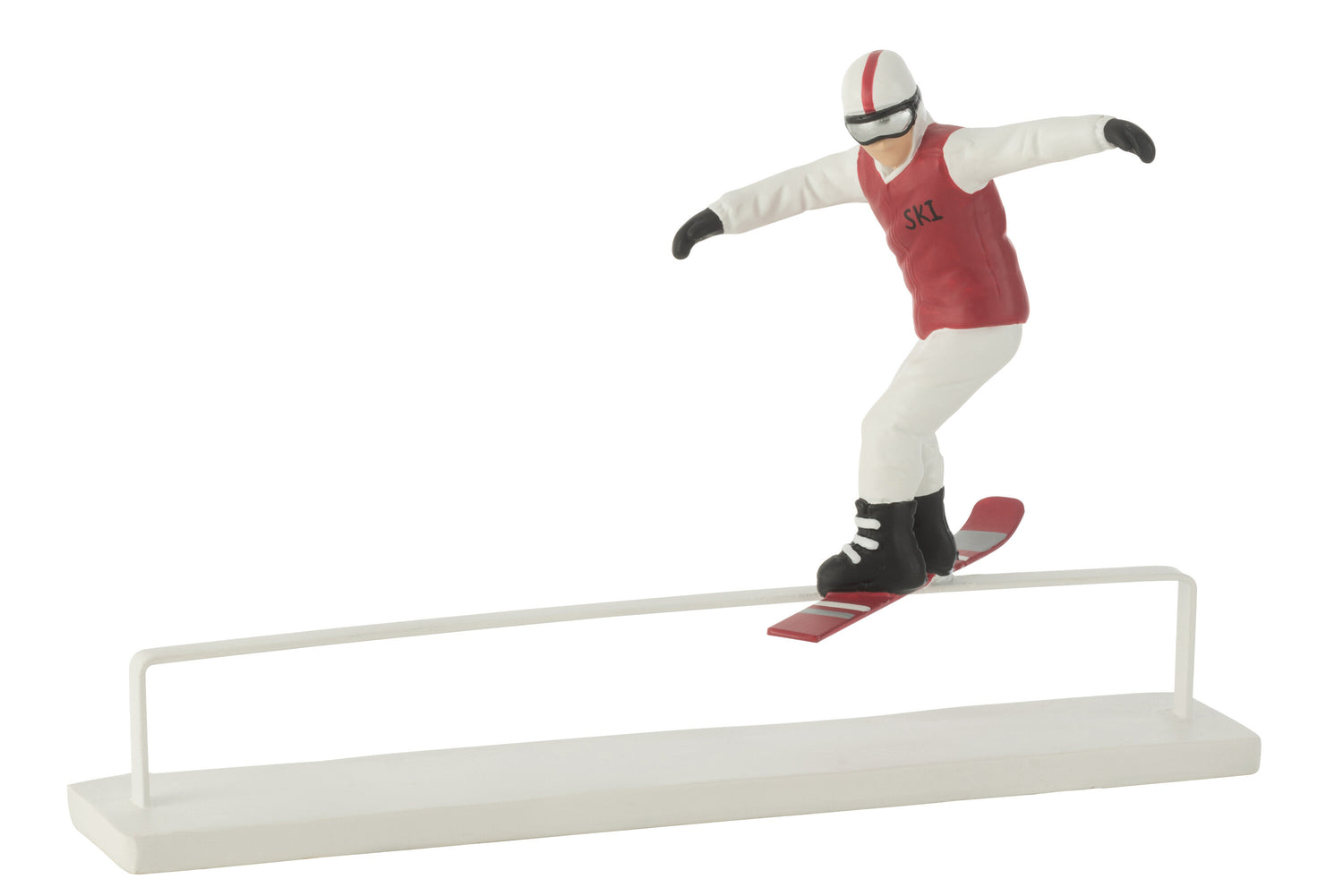 Snowboarder Obstakel Hars Rood/Wit