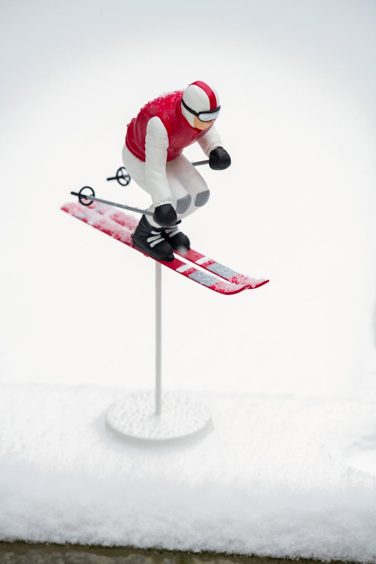 Skiër Racehars Rood/Wit Assortiment Van 2