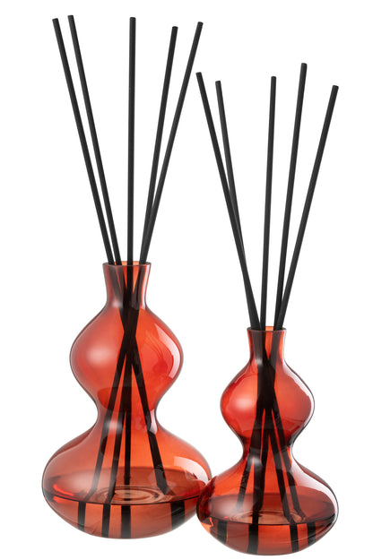Geurolie Olijf &amp; Wierook Glas Rood Groot