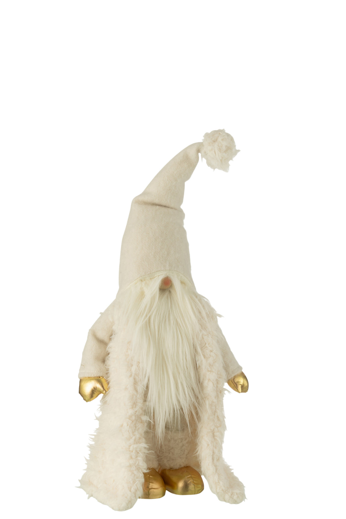 Kabouter lang jas textiel crème/goud klein