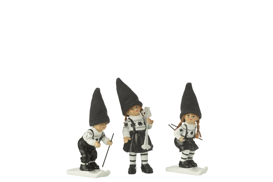 Kinderen Skiën Hars Zwart/Wit Kleine Assortiment Van 3