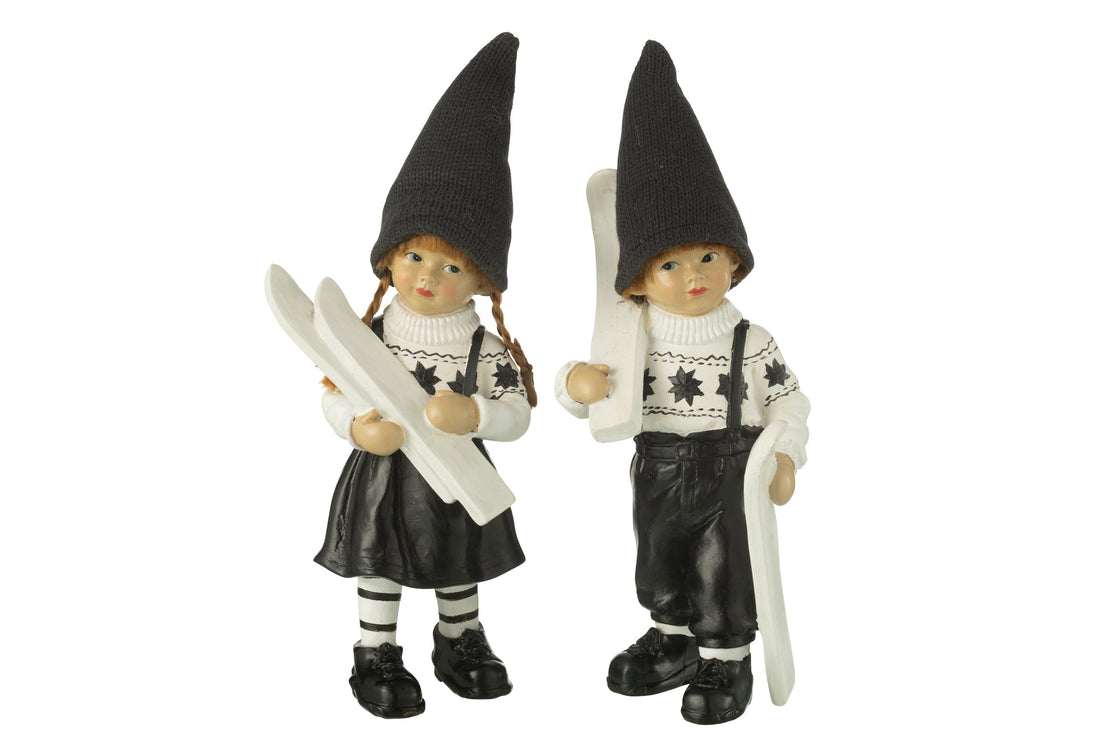 Kinderen Skiën Hars Zwart/Wit Grote Assortiment Van 2