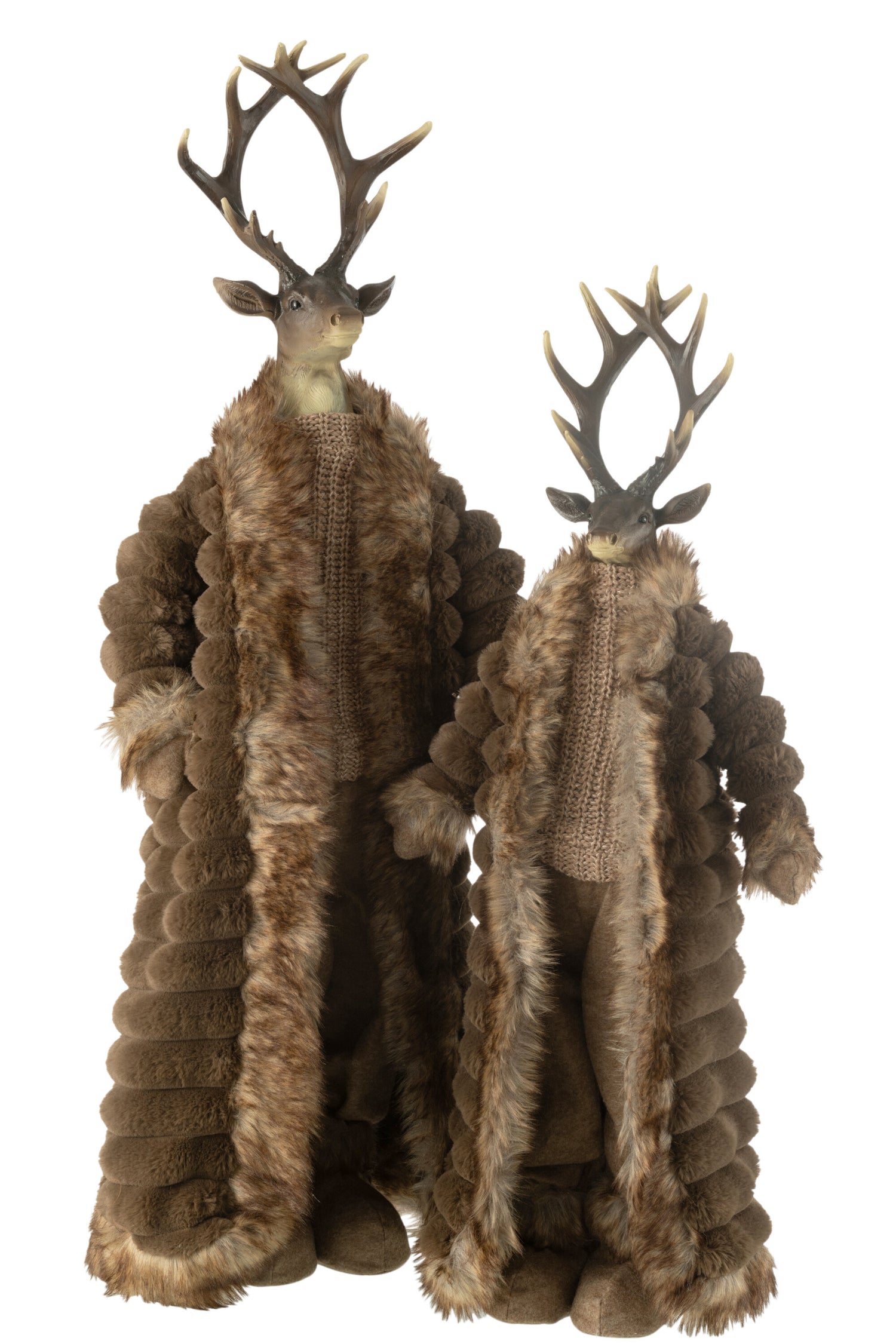Herten Staande Jas Hars/Textiel Bruin Groot