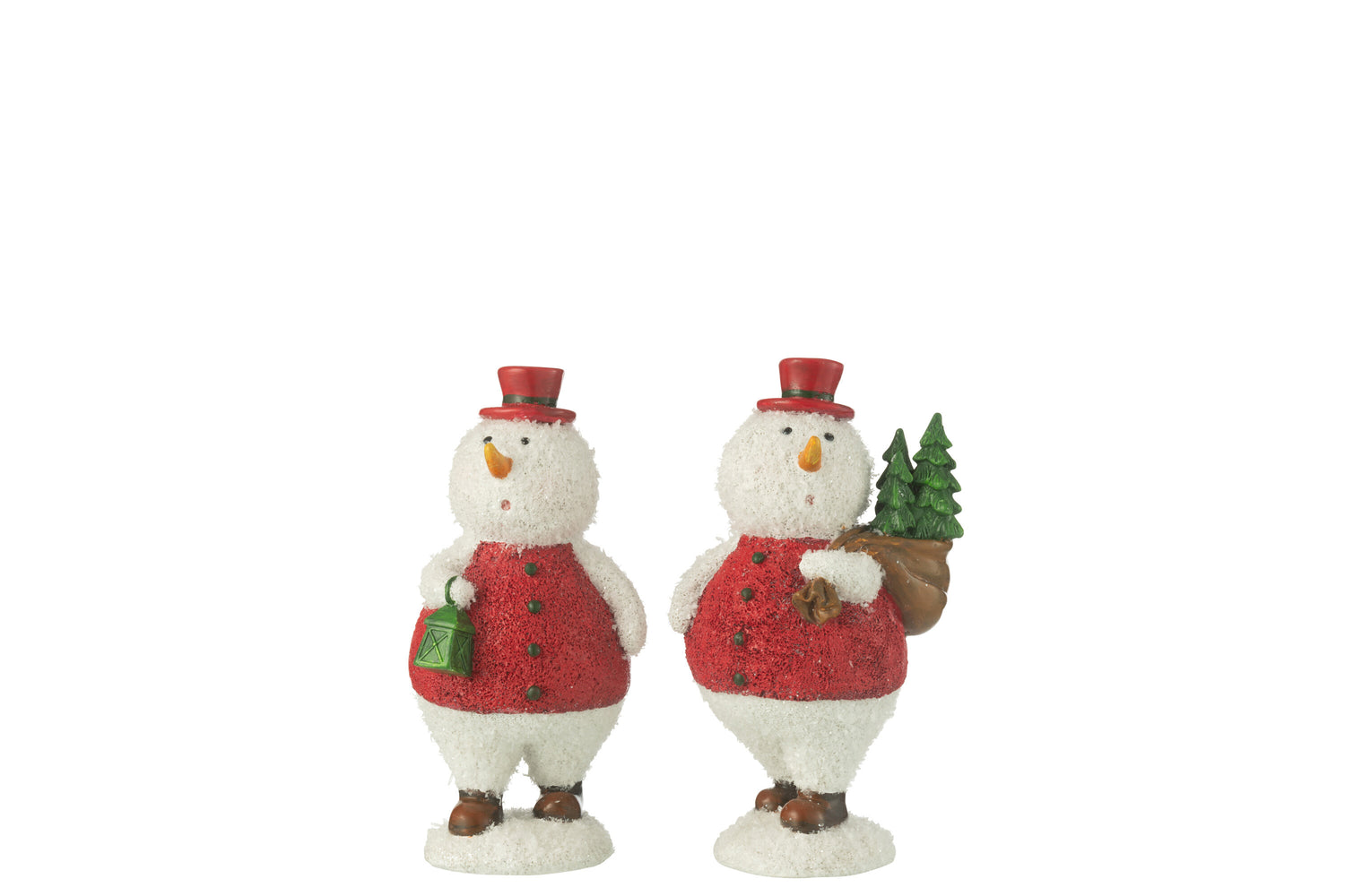 Sneeuwpopboom+lantaarnharsmix medium assortiment van 2