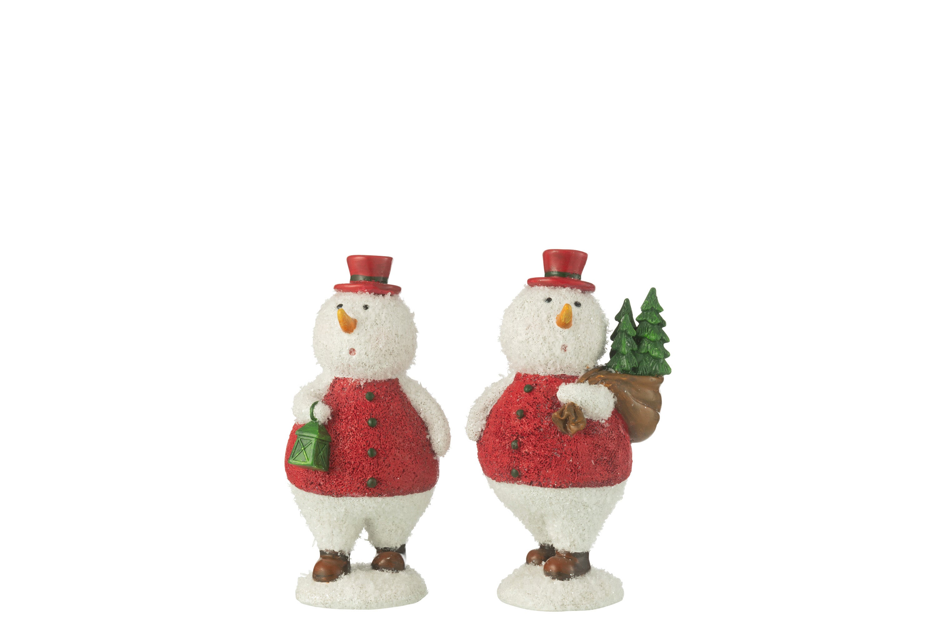 Sneeuwpopboom+lantaarnharsmix medium assortiment van 2