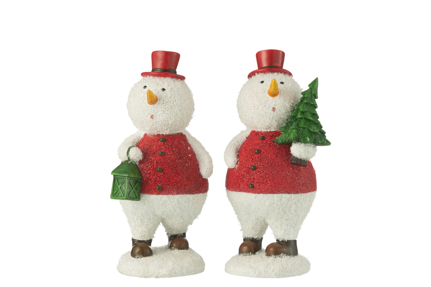 Sneeuwpop Boom+Lantaarn Hars Mix Grote Assortiment Van 2