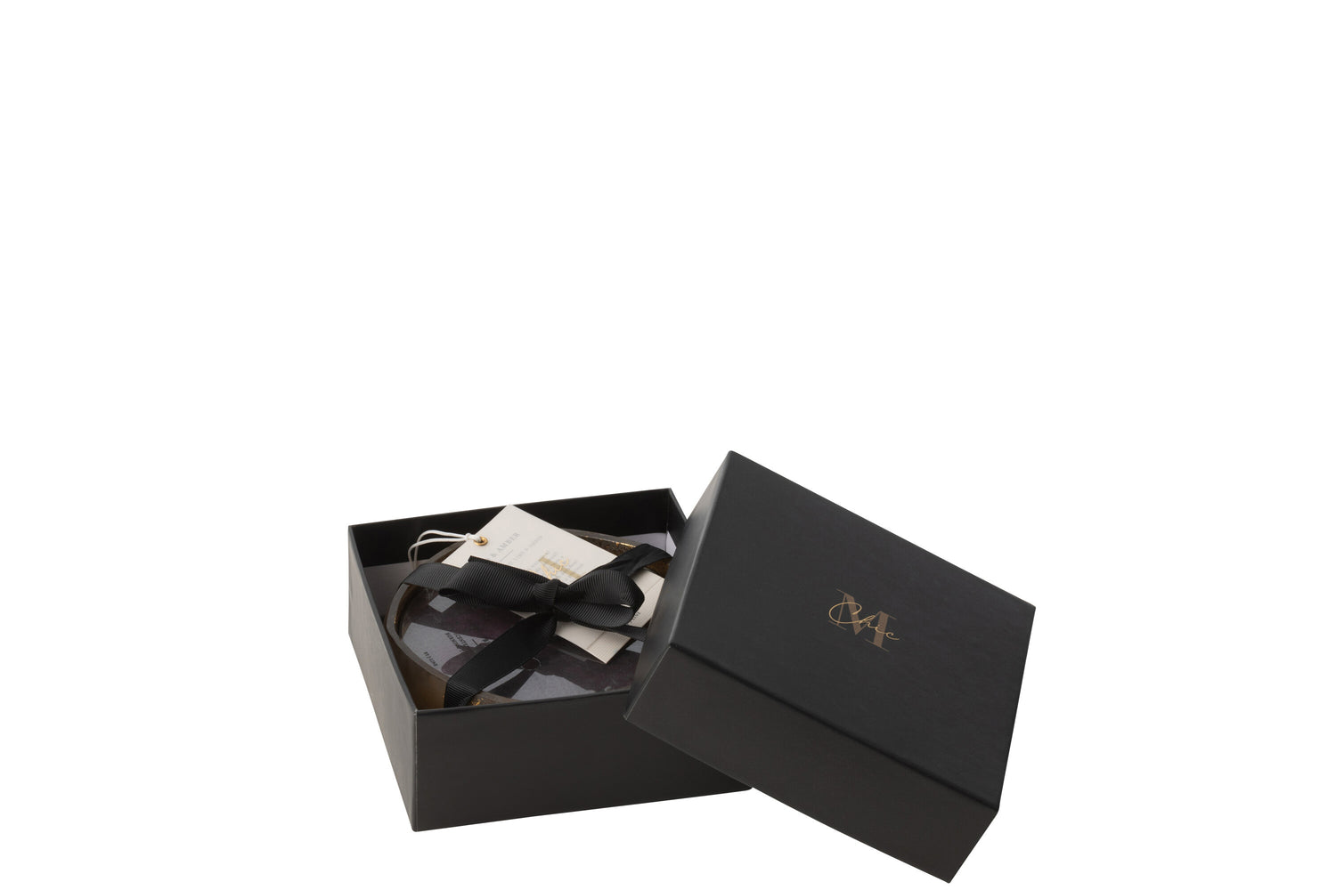 Geurkaars M-Chic Glas Goud/Zwart Klein-15H