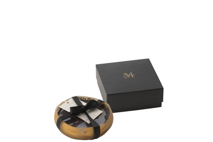 Geurkaars M-Chic Glas Goud/Zwart Klein-15H