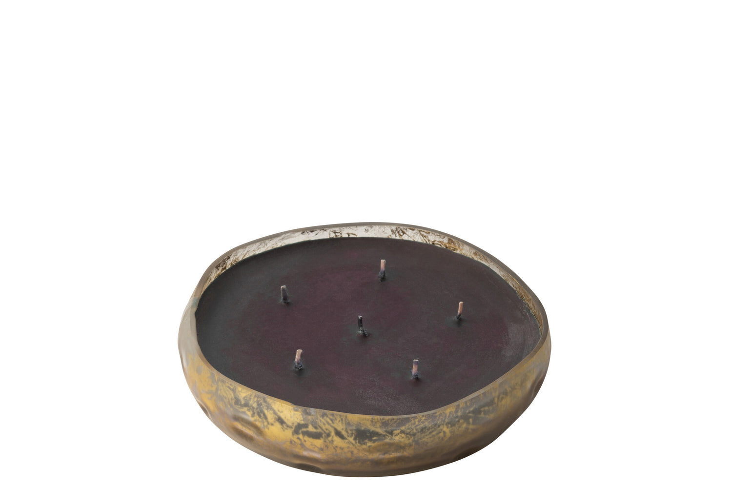 Geurkaars Livia Glas Goud/Zwart Medium-20H
