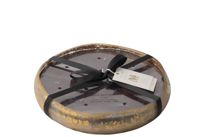 Geurkaars M-Chic Glas Goud/Zwart Groot-40H