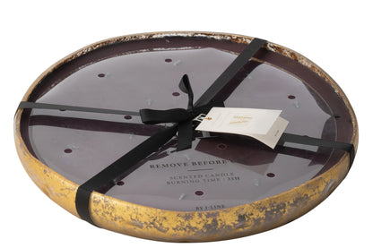 Geurkaars M-Chic Glas Goud/Zwart Extra Groot -35H