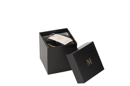 Geurkaars Deluxe Glas Goud/Zwart Klein-48H