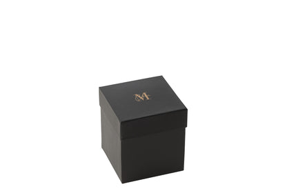 Geurkaars Deluxe Glas Goud/Zwart Klein-48H