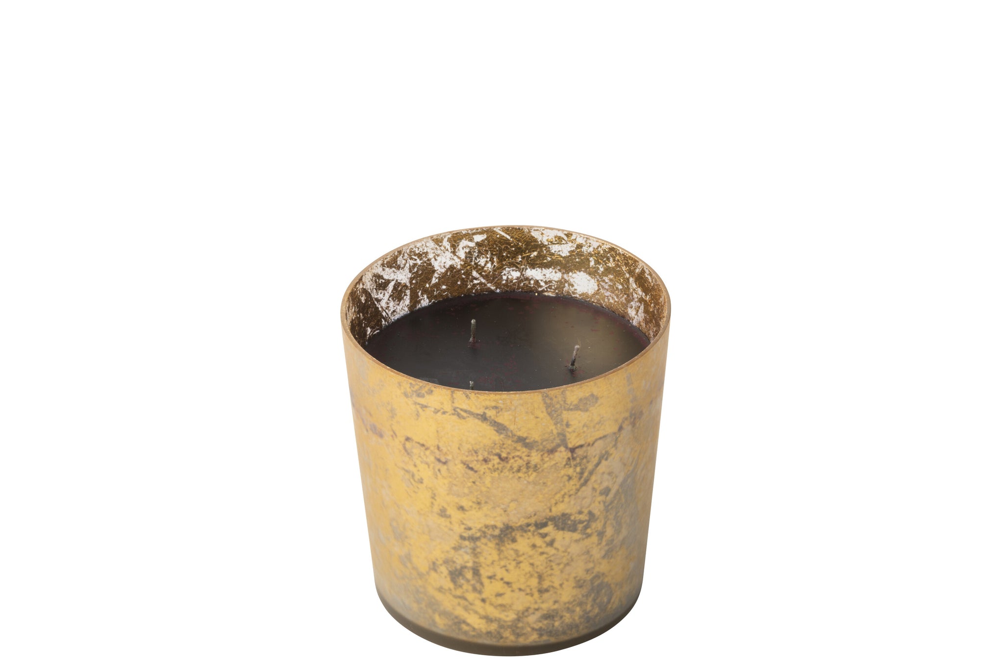 Geurkaars Deluxe Glas Goud/Zwart Medium-80H