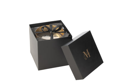 Geurkaars Deluxe Glas Goud/Zwart Medium-80H