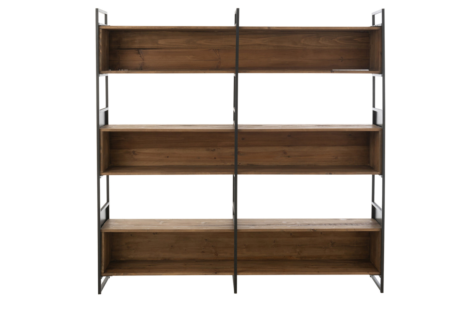 Plank Rustik Gerecycled Hout/Metaal Zwart/Natuurlijk Groot
