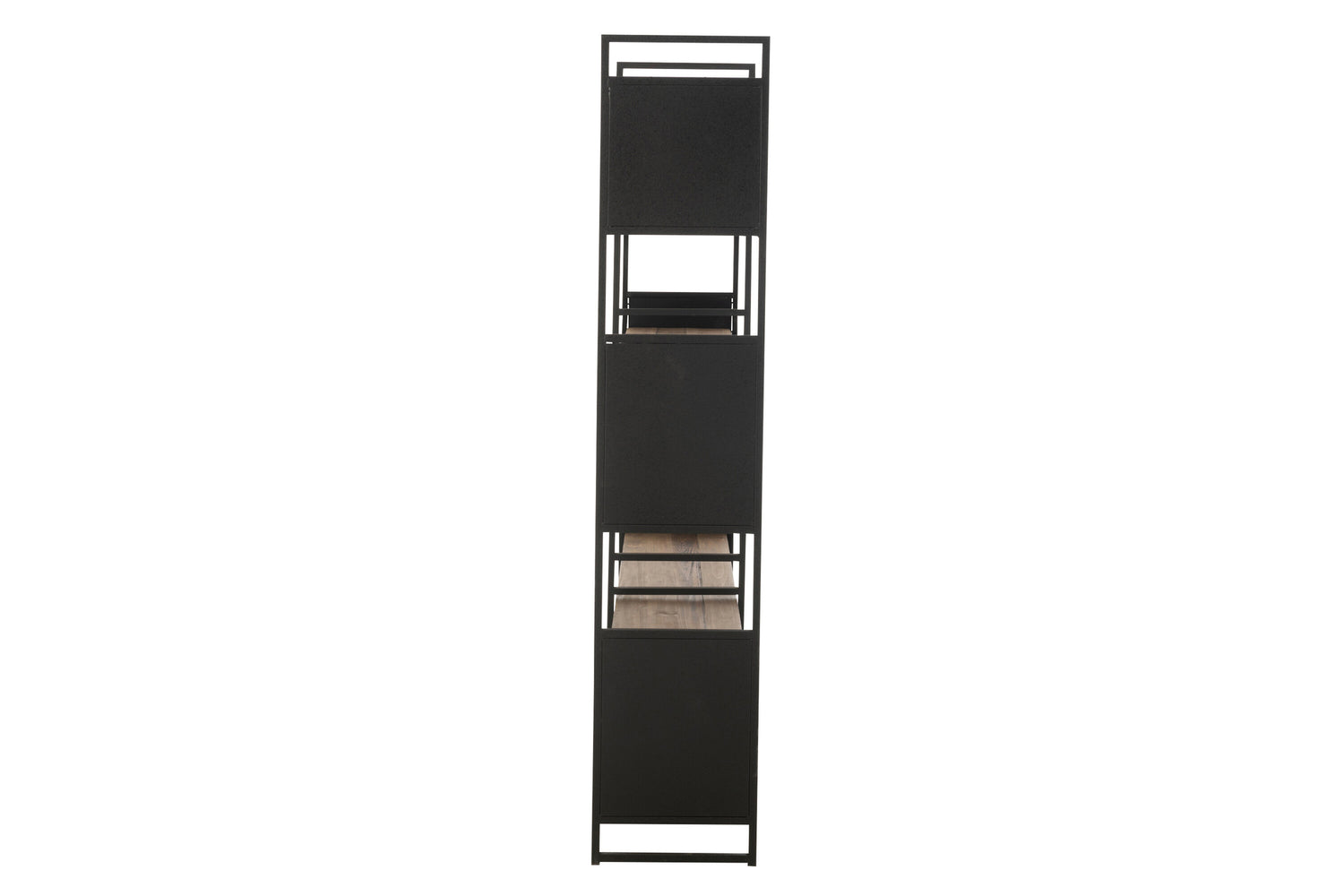 Plank Rustik Gerecycled Hout/Metaal Zwart/Natuurlijk Groot