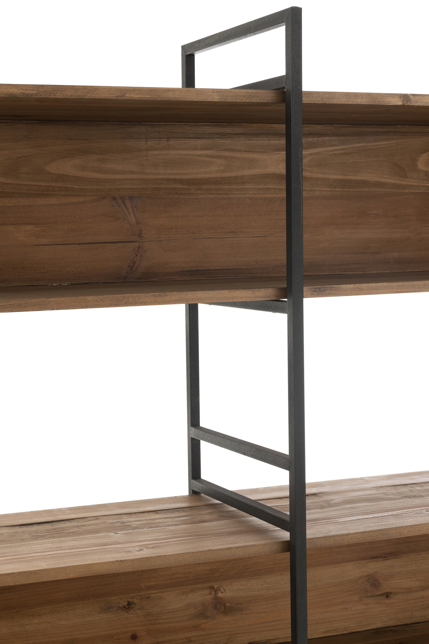 Plank Rustik Gerecycled Hout/Metaal Zwart/Natuurlijk Groot