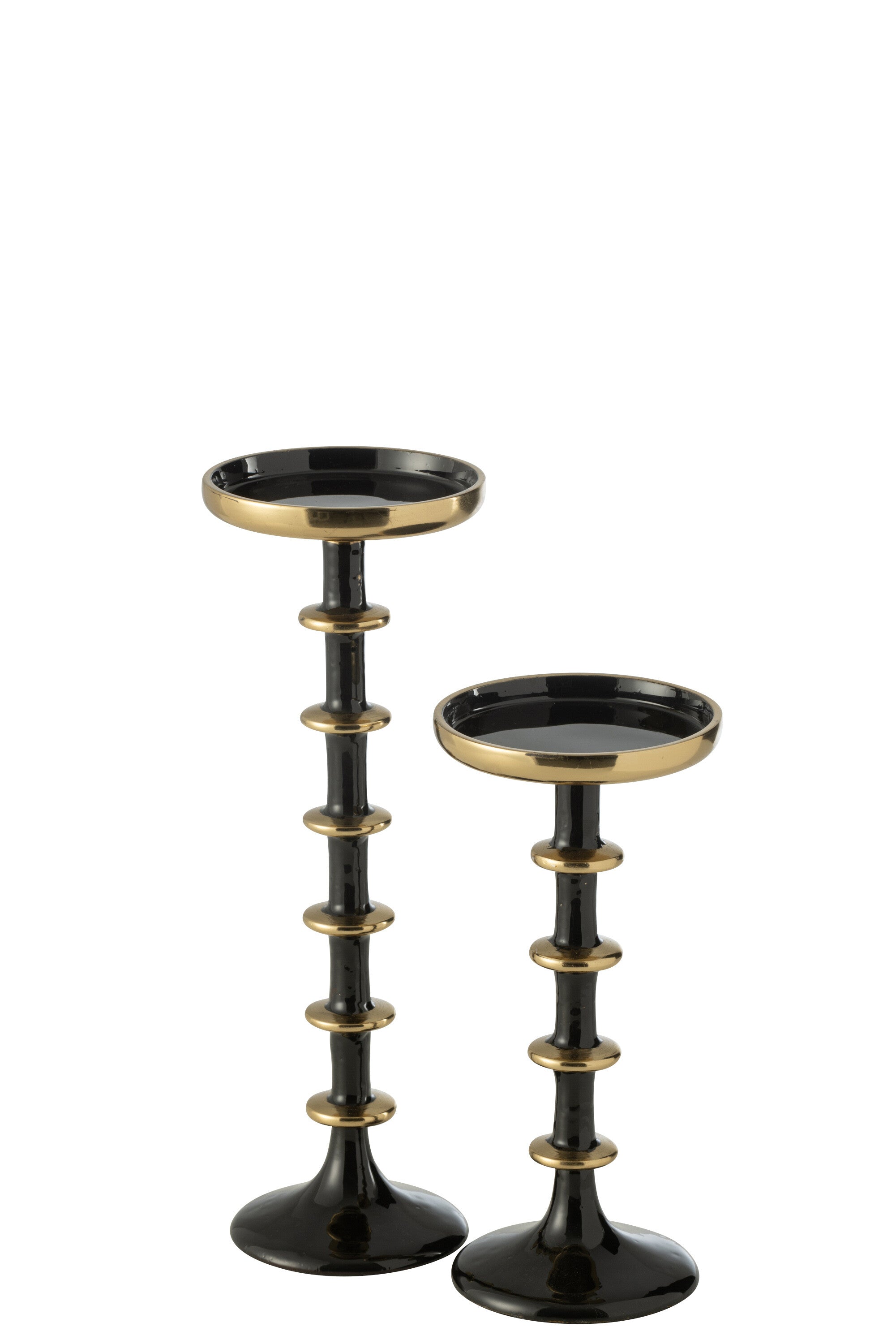 Kaarsenhouder Bal Metaal Zwart/Goud Groot