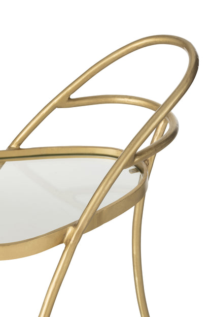 Trolley Driehoek Metaal/Spiegel Goud