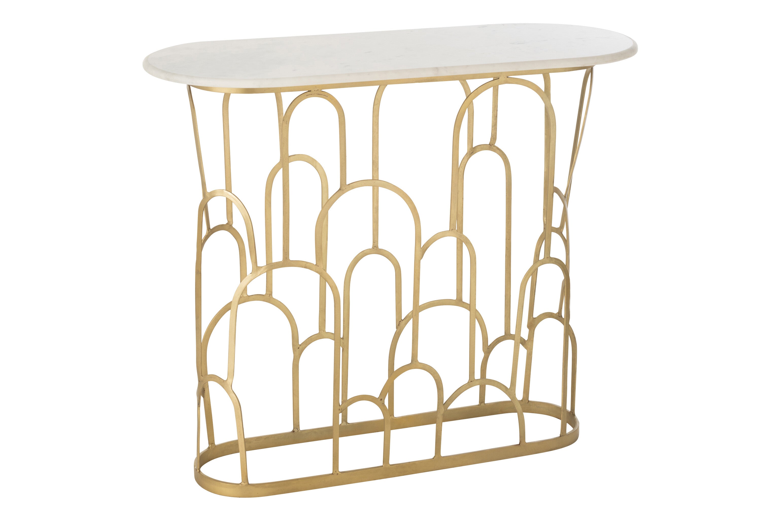 Console Moza Metaal/Marmer Goud