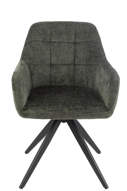 J-Line Stoel Louna Ijzer/Acryl Groen