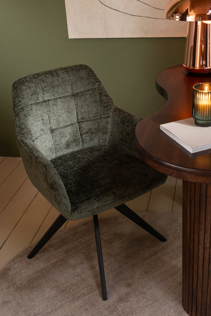 J-Line Stoel Louna Ijzer/Acryl Groen
