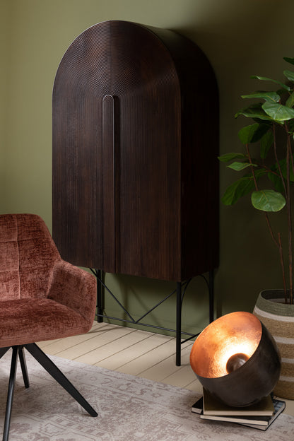 J-Line Stoel Louna Ijzer/Acryl Bruin