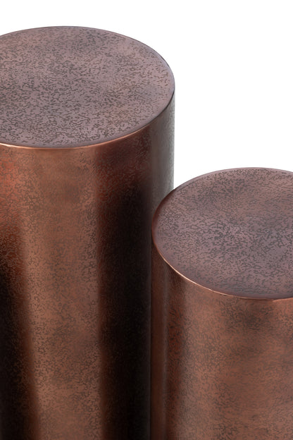 J-Line Set Van 3 Pilaren Rond Metaal Brons